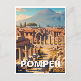 Cartão Postal Pompéia Itália Monte Vesúvio Viagem