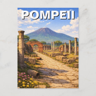 Cartão Postal Pompéia Itália Viagem