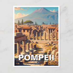 Cartão Postal Pompeii Itália Monte Vesúvio Viagem