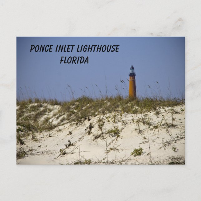 Cartão Postal Ponce Inlet Lighthouse Florida Beach Personalize (Frente)