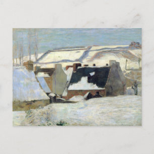 Cartão Postal Pont-Aven debaixo da neve   Paul Gauguin