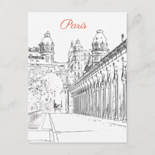 Cartão Postal Pont de Bir-Hakeim sobre o Sena - Paris, França