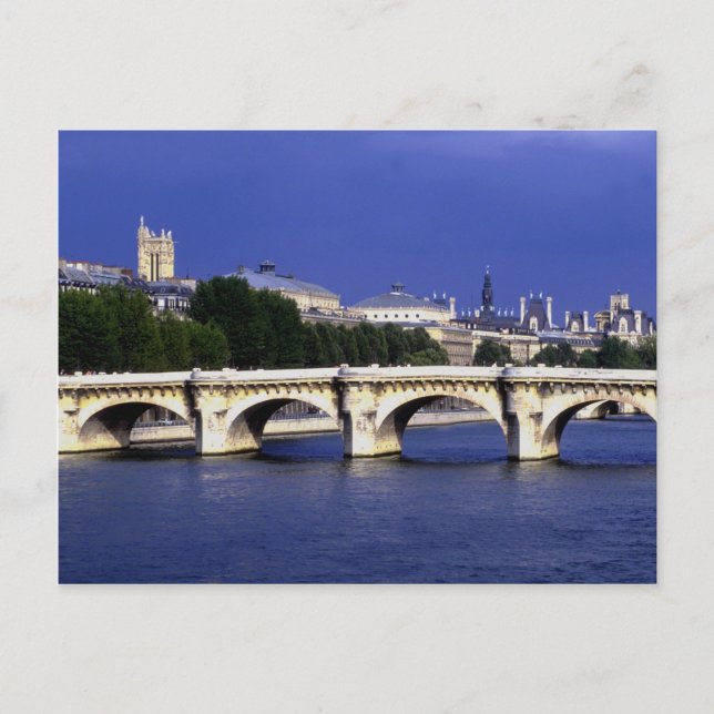 Cartão Postal Pont-Neuf é a ponte mais antiga de Paris, França (Frente)