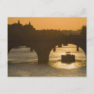 Cartão Postal Pont Neuf, Sena, pôr do sol, Paris, FrançaMuseu