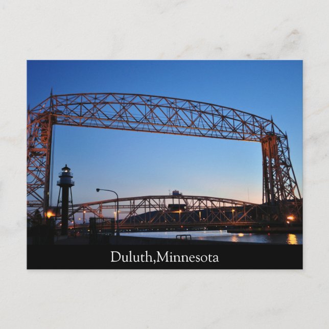 Cartão Postal Ponte Aerial Lift Duluth Minnesota (Frente)
