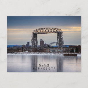 Cartão Postal Ponte Aériza de Minnesota e Reflexo Congelado