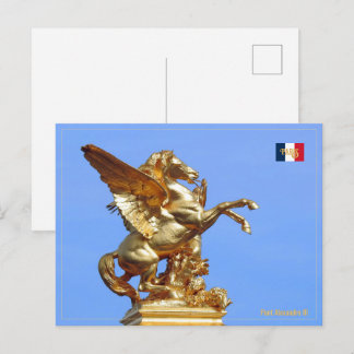 Cartão Postal Ponte Alexandre III em Paris, França