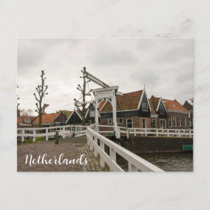 Cartão Postal Ponte antiga em Volendam, Países Baixos