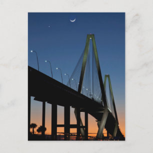 Cartão Postal Ponte Arthur Ravenel Jr. em Dusk