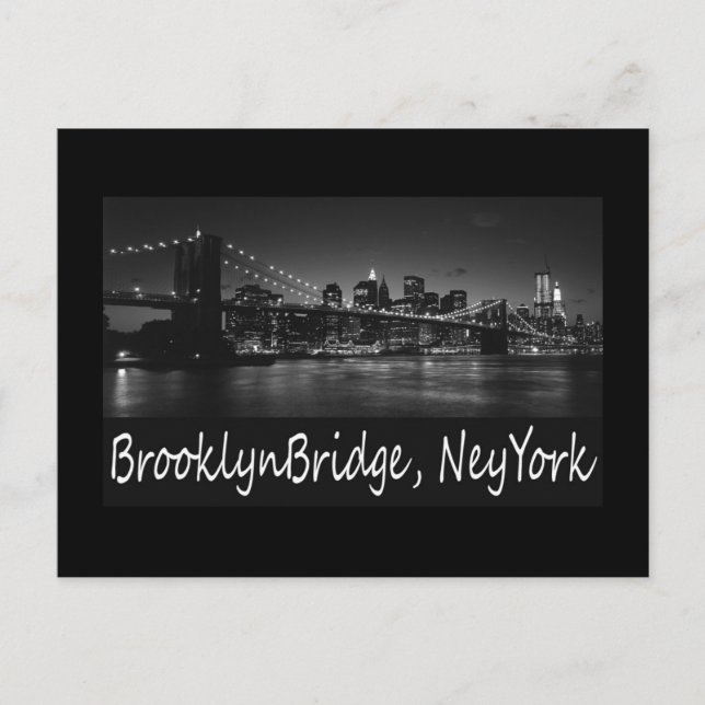 Cartão Postal ponte brooklyn (Frente)