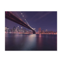 Ponte Brooklyn à noite - Skyline NYC