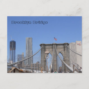Cartão Postal Ponte Brooklyn e Torre Liberdade