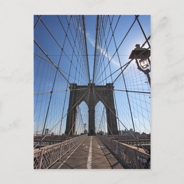 Cartão Postal ponte brooklyn em Nova Iorque (Frente)