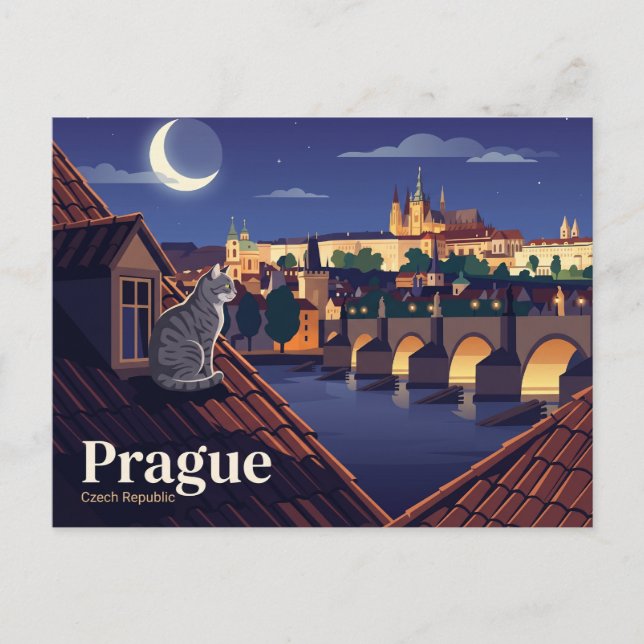Cartão Postal Ponte Carlos República Tcheca (Frente)