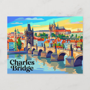 Cartão Postal Ponte Carlos República Tcheca