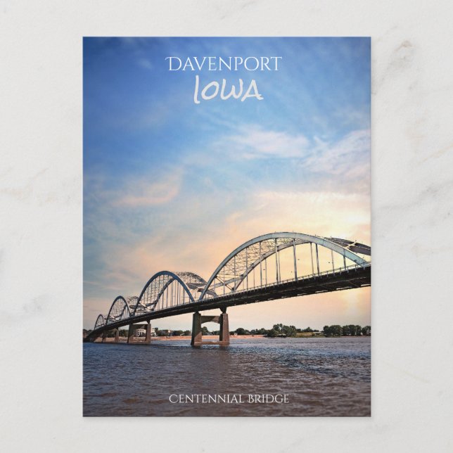 Cartão Postal Ponte Centennial sobre o rio Mississippi (Frente)