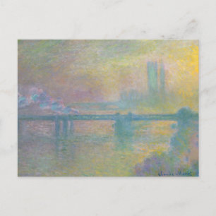 Cartão Postal Ponte Charing Cross Londres Claude Monet