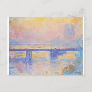 Cartão Postal Ponte Charing Cross por Claude Monet
