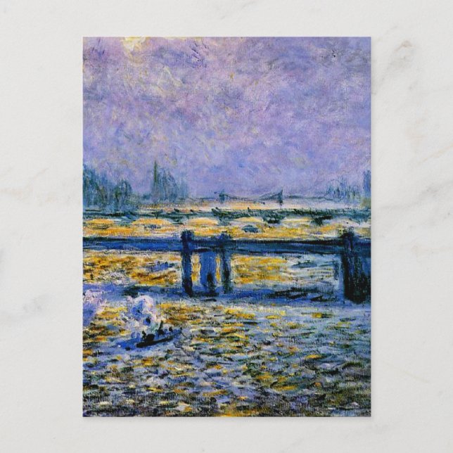 Cartão Postal Ponte Charing Cross, Reflexão sobre o Tamisa (Frente)