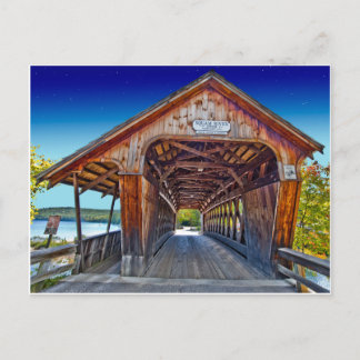 Cartão Postal Ponte coberta | Ponte Squam River, Ashland, NH