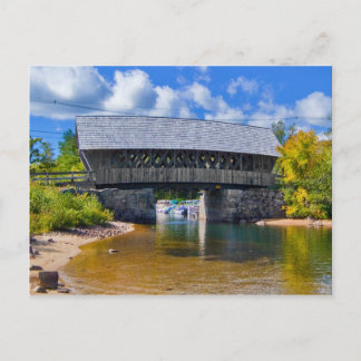 Cartão Postal Ponte coberta | Ponte Squam River, Ashland, NH