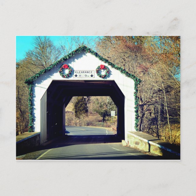 Cartão Postal Ponte coberta por Erwinna (Frente)