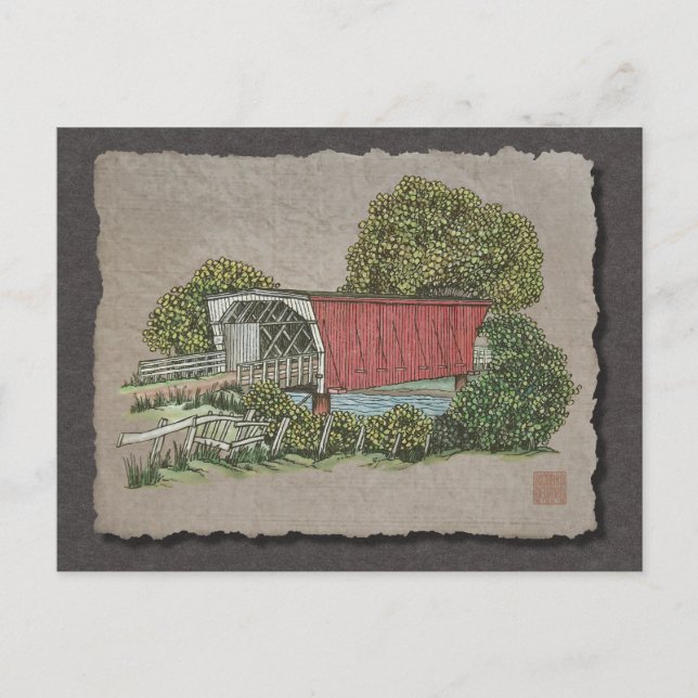 Cartão Postal Ponte coberta por pavimentação (Frente)