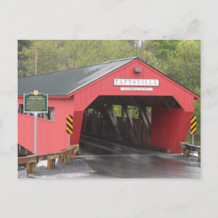 Cartão Postal Ponte coberta por Taftsville, Vermont