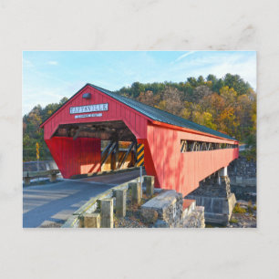 Cartão Postal Ponte coberta por Taftsville, Vermont