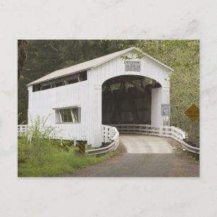 Cartão Postal Ponte coberta Wild Cat, Condado de Lane, Oregon
