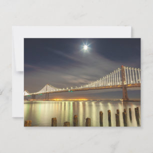 Cartão Postal Ponte da Baía de São Francisco Oakland Noite