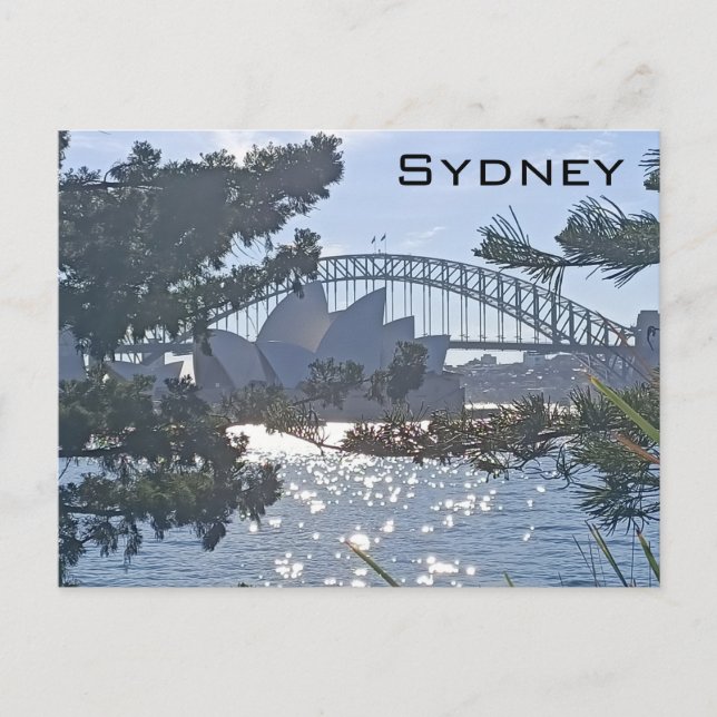 Cartão Postal Ponte da Baía de Sydney e Ópera de Sydney (Frente)