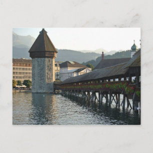 Cartão Postal Ponte da Capela na Suiça de Luzerna