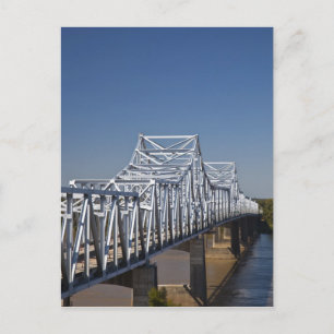 Cartão Postal ponte da rodovia I-20 sobre o rio Mississippi,