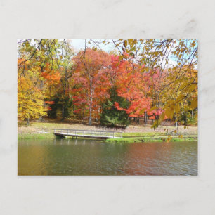 Cartão Postal Ponte da Seven Springs Fall III Paisagem de Outono