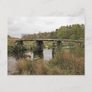Cartão Postal Ponte da válvula no parque nacional de Dartmoor