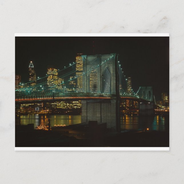 Cartão Postal Ponte de Brooklyn 1982 (Frente)
