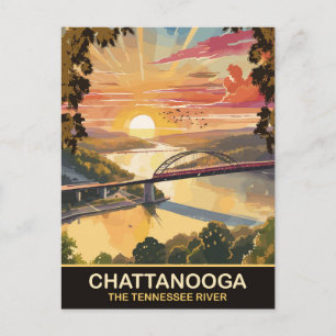 Cartão Postal Ponte de Chattanooga, Rio Tennessee, Viagem