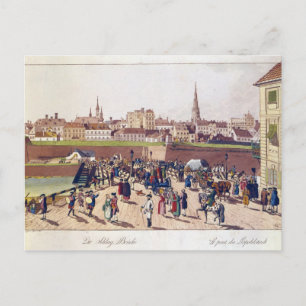 Cartão Postal Ponte de Leopoldstadt, Viena, 1780