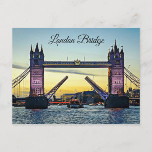 Cartão Postal Ponte de Londres no Sunset Postcard Keepsawn