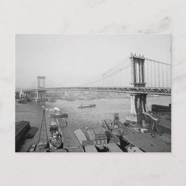 Cartão Postal Ponte de Manhattan, 1909 (Frente)