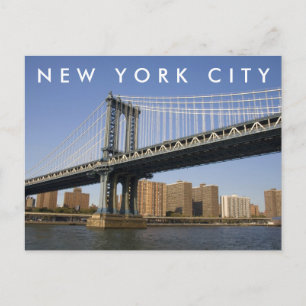 Cartão Postal Ponte de Manhattan o rio East Cidade de Nova Yor