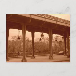 Cartão Postal Ponte de Paris na sepia