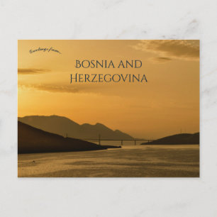 Cartão Postal Ponte de Peljesac em Neum Bósnia e Herzegovina