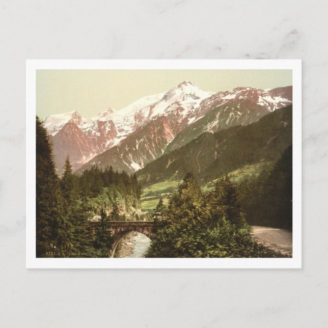 Cartão Postal Ponte de St Marie, Vale de Chamonix, França (Frente)