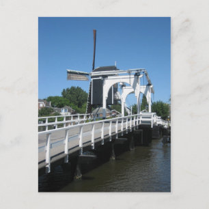 Cartão Postal Ponte de tração e moinho de vento