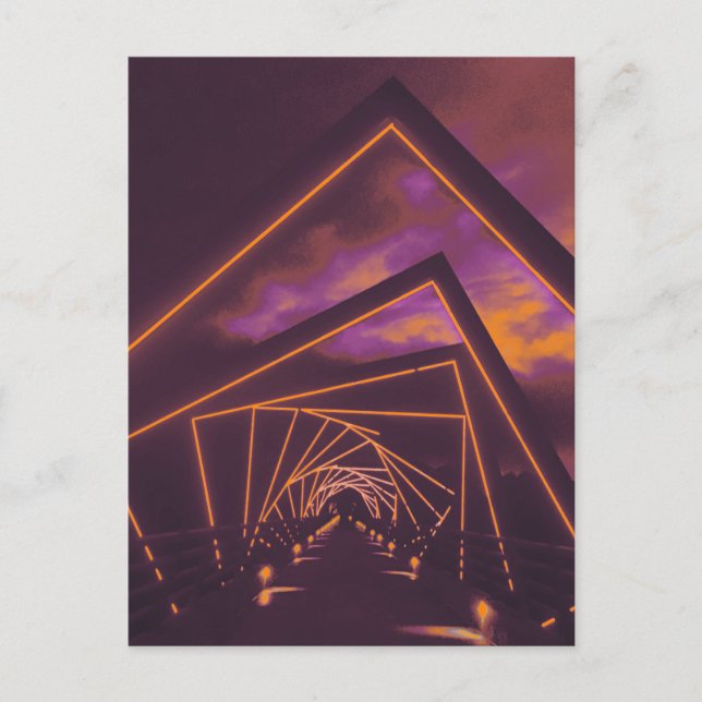 Cartão Postal ponte de trilha alta (Frente)