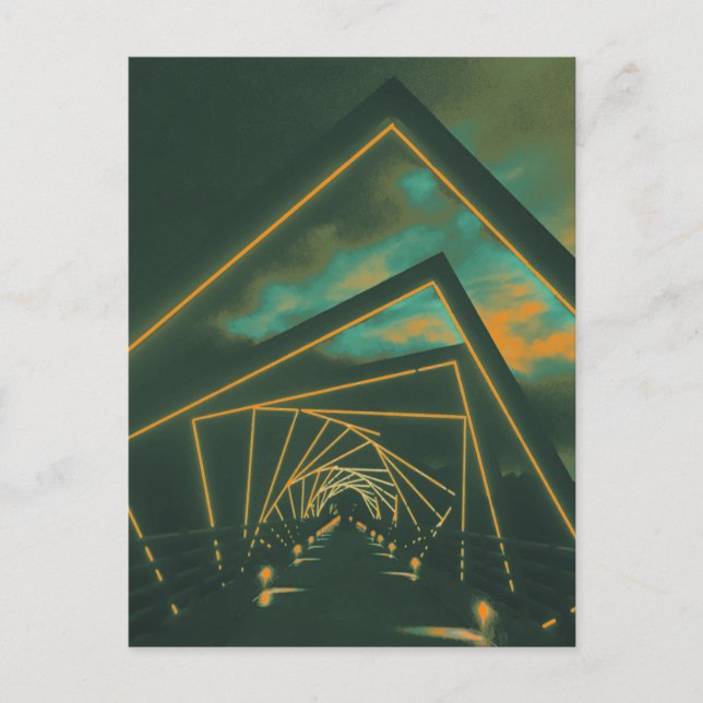 Cartão Postal ponte de trilha alta (Frente)