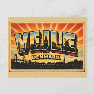 Cartão Postal Ponte de Vejle Dinamarca