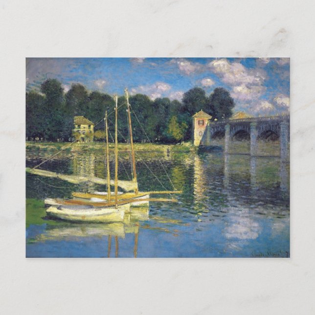 Cartão Postal Ponte do Argenteuil - Claude Monet (Frente)